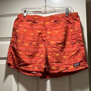 Patagonia Barely Baggies 5” Orange Print